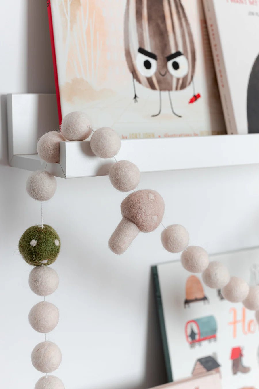 Lil North Co. Whimsical Mushrooms Felt Garland - Princess and the Pea Boutique