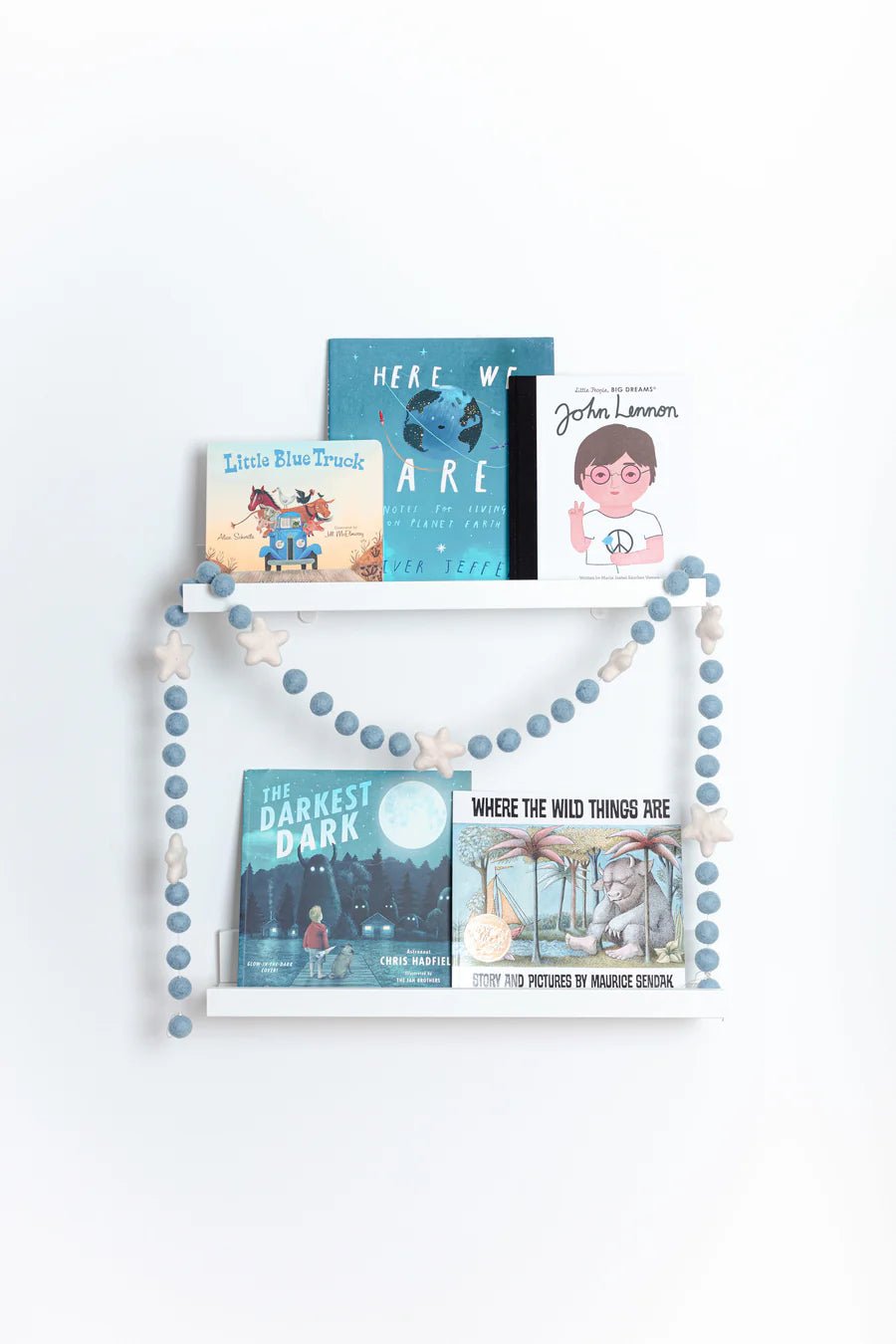 Lil North Co. White Stars and blue Felt Garland - Princess and the Pea Boutique