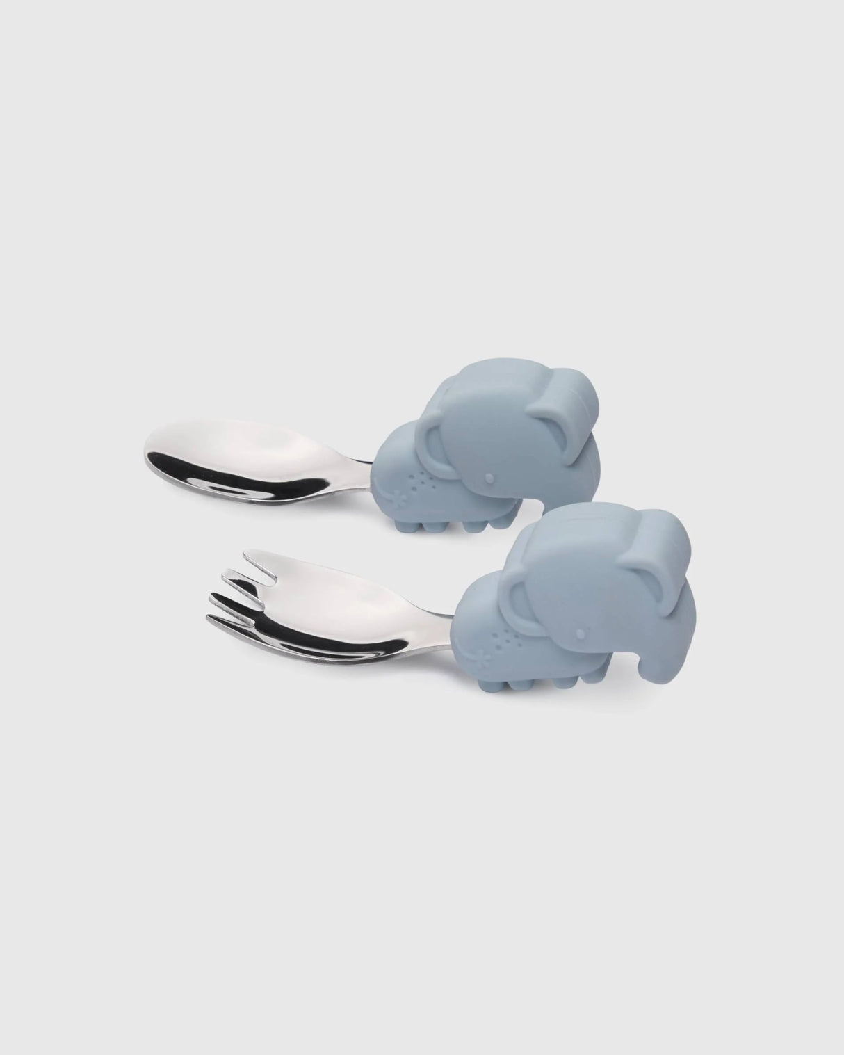 Loulou Lollipop Born to be Wild Learning Utensils Set - Elephant - Princess and the Pea Boutique