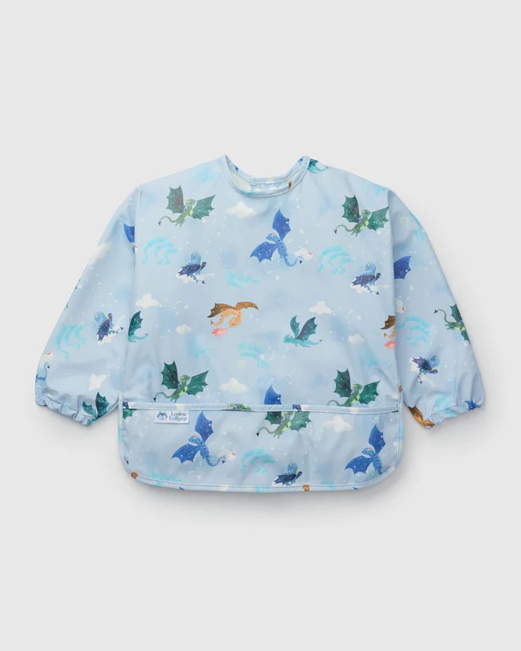 Loulou Lollipop Long Sleeve Bib - Magical Dragons - Princess and the Pea Boutique
