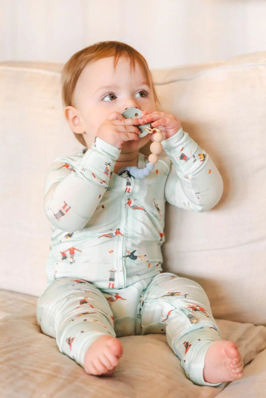 Loulou Lollipop OneC™ Silicone Pacifier Clip - Blue Fog - Princess and the Pea Boutique