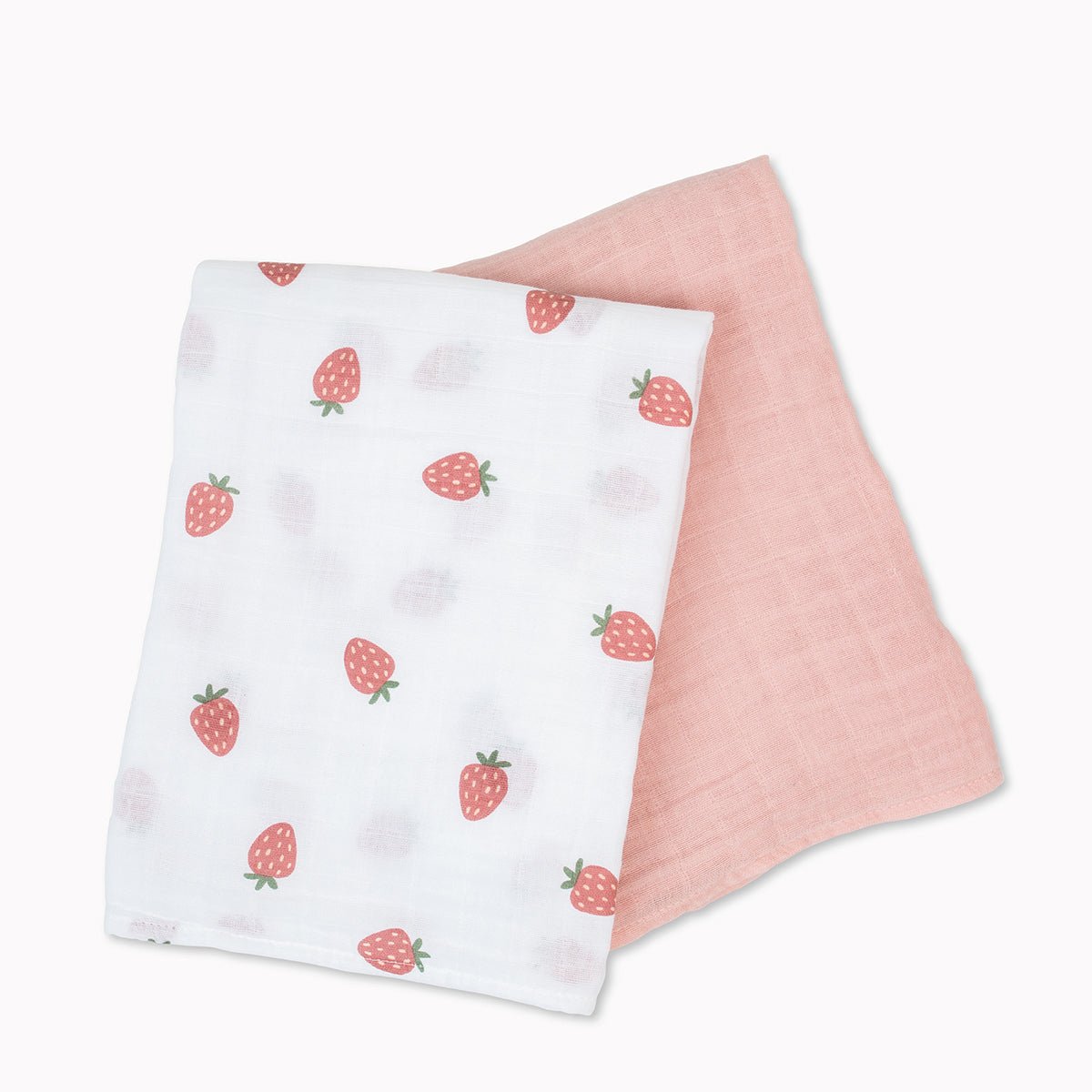 Lulujo Cotton Muslin Swaddles - Strawberry + Ballet Slipper 2 Pack - Princess and the Pea Boutique