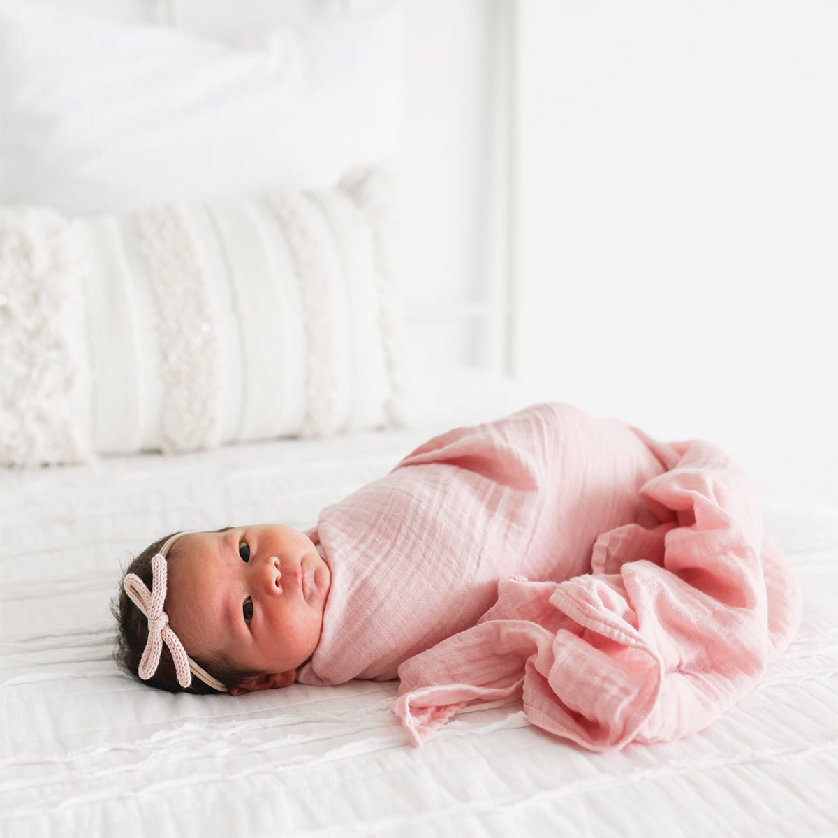 Lulujo Cotton Muslin Swaddles - Strawberry + Ballet Slipper 2 Pack - Princess and the Pea Boutique