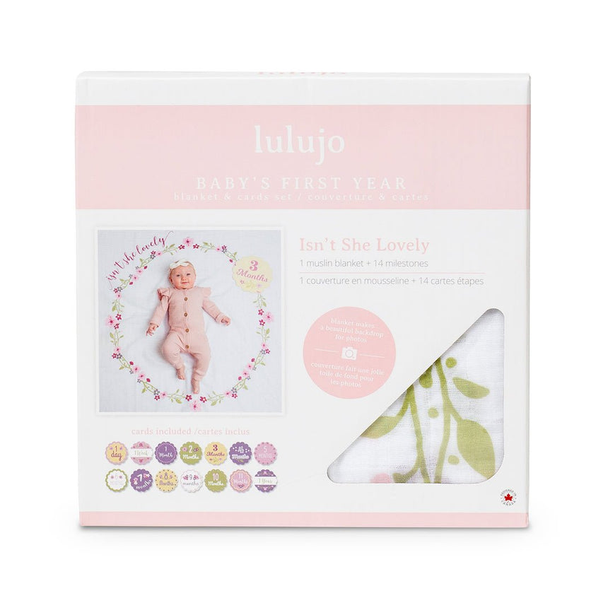 Lulujo Isn't She Lovely - Milestone Blanket (Copy) - Princess and the Pea Boutique
