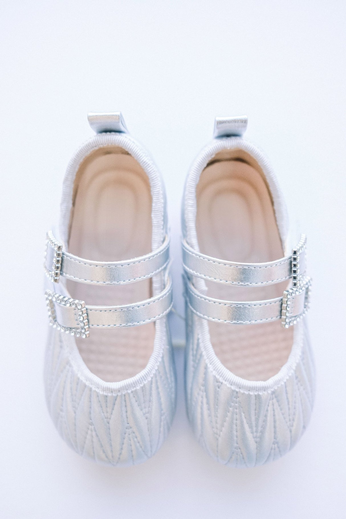 Luna Luxe Double - Strap Mary Jane – Silver - Princess and the Pea Boutique