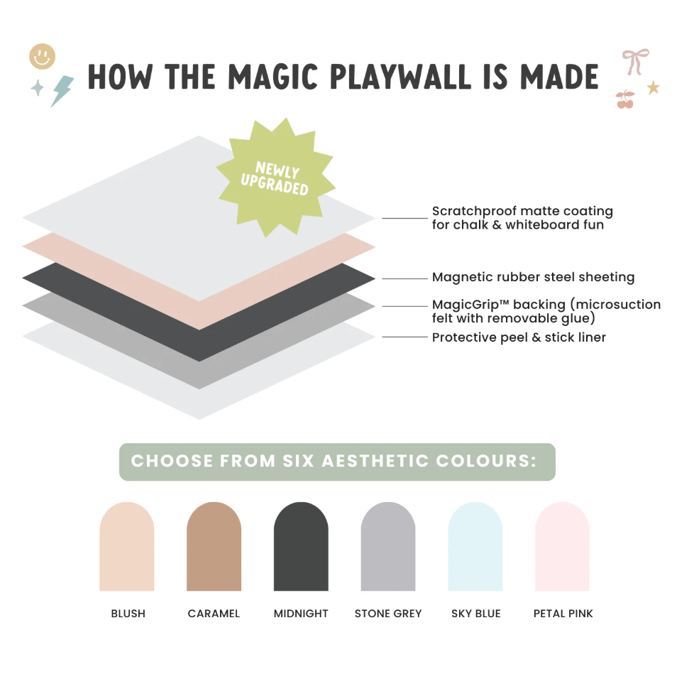 Magic Playwall - Arch Magnetic Wall Decal for Kids: Caramel - Princess and the Pea Boutique