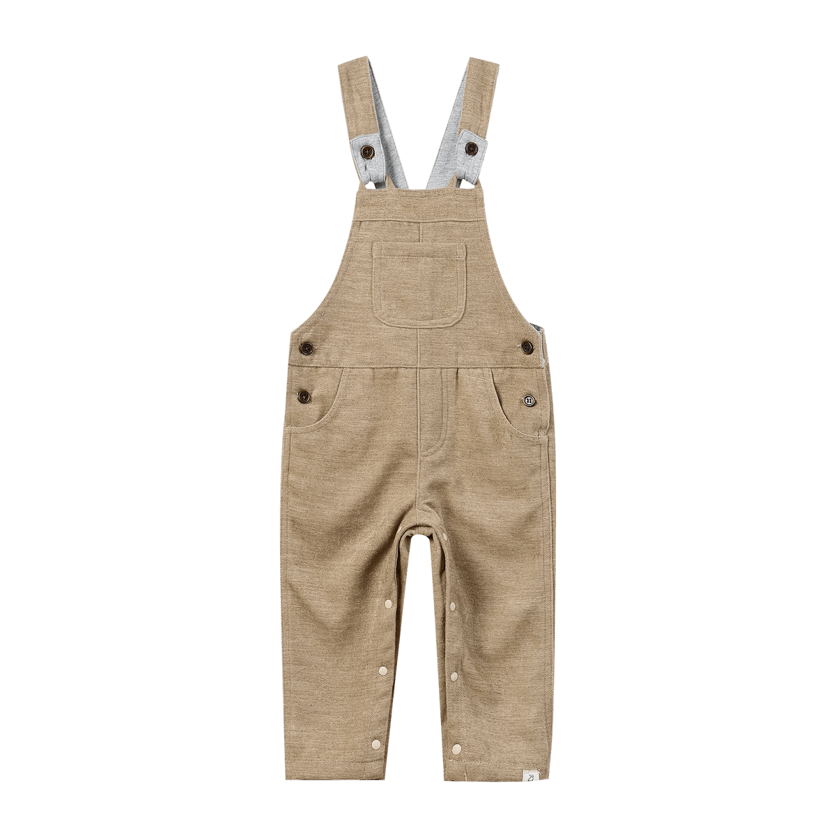 Me & Henry GENTRY Beige Moleskin Woven Overalls - Princess and the Pea Boutique