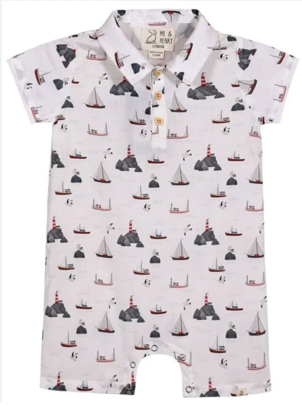 Me & Henry Molokai Printed woven romper - Princess and the Pea Boutique