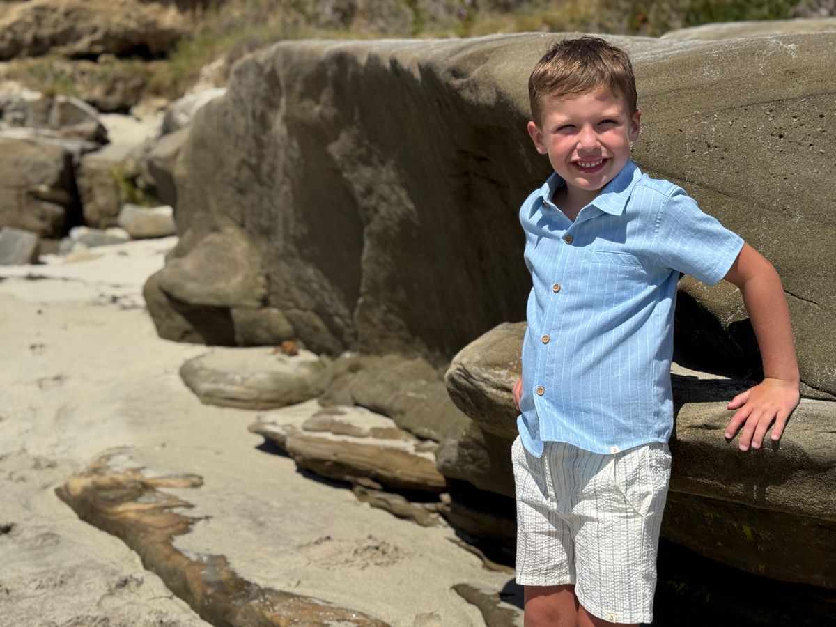 Me & Henry NEWPORT Woven shirt - Chambray stripe - Princess and the Pea Boutique