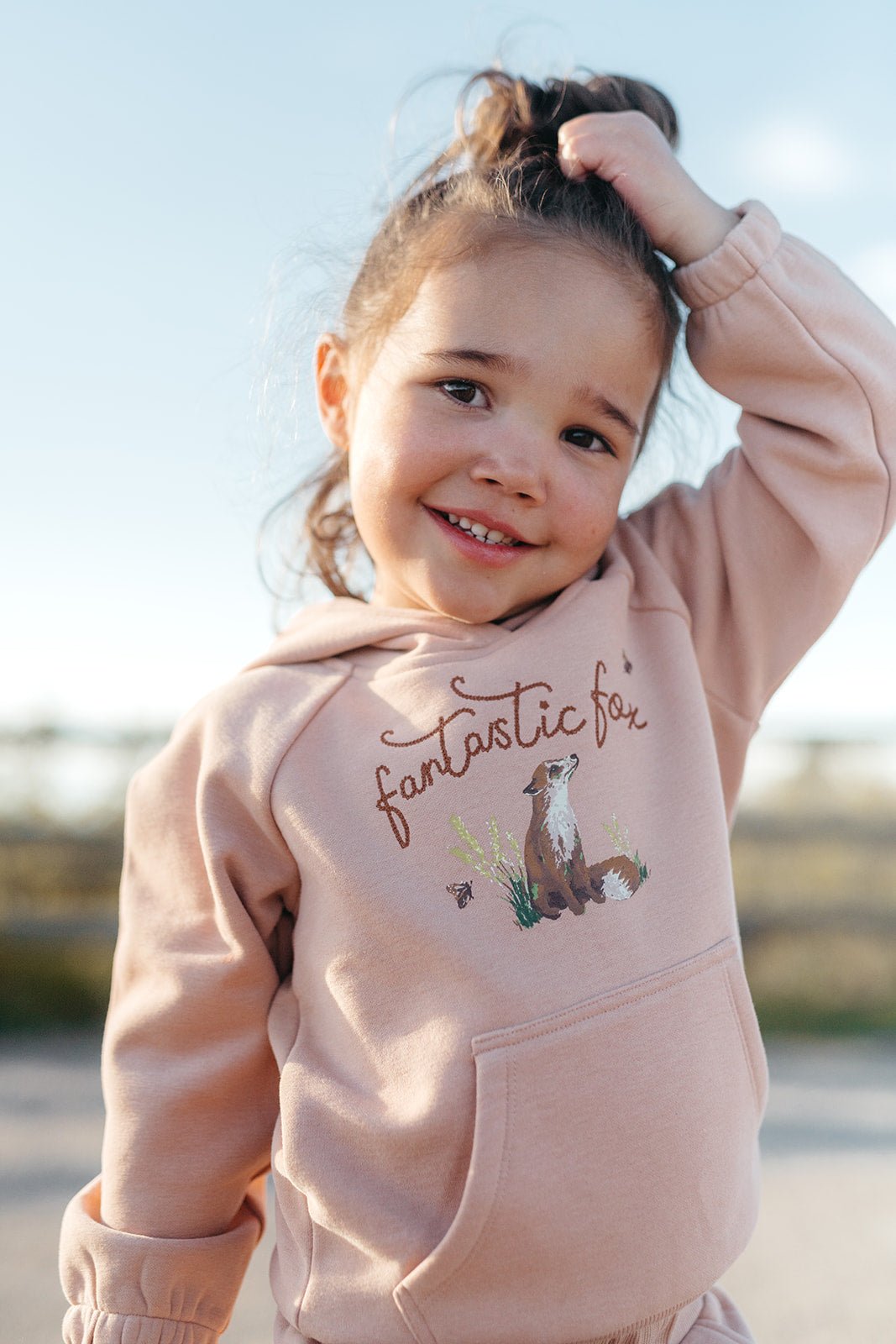 Milkbarn Bear Ear Hoodie Dusty Rose - Princess and the Pea Boutique