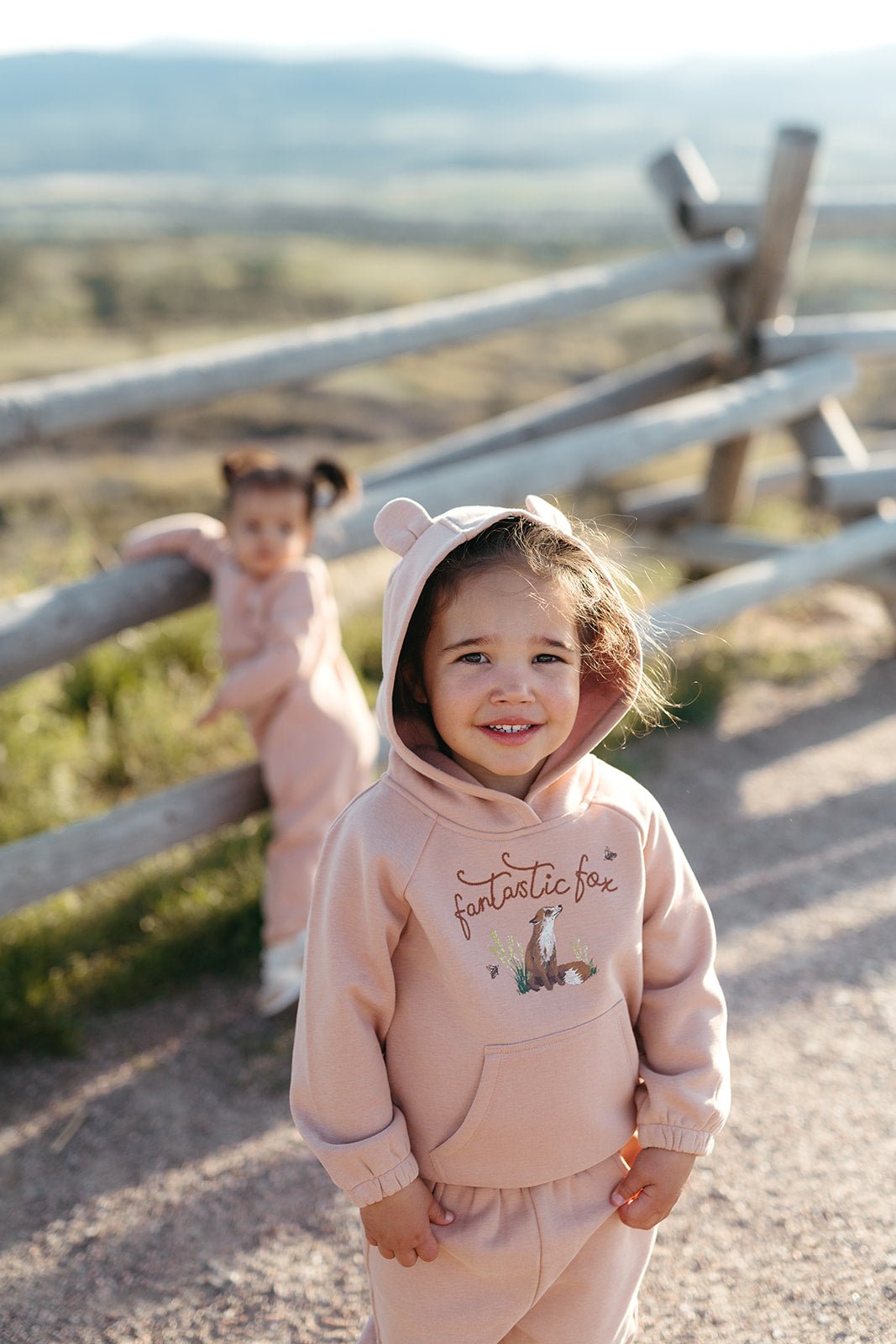 Milkbarn Bear Ear Hoodie Dusty Rose - Princess and the Pea Boutique