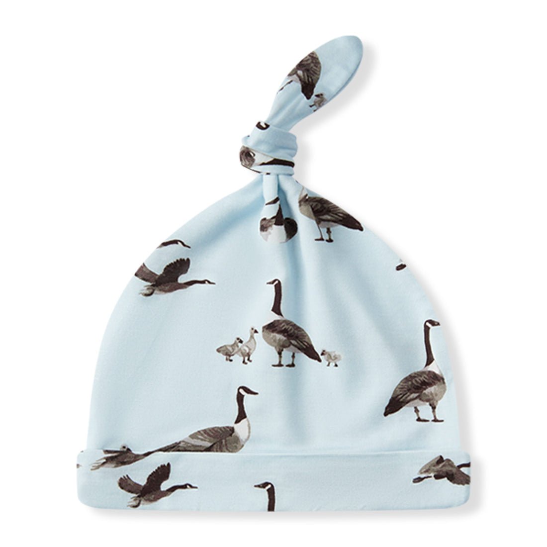 Milkbarn Luxe Stretch NB Gown & Hat Set Goose 0 - 3M - Princess and the Pea Boutique