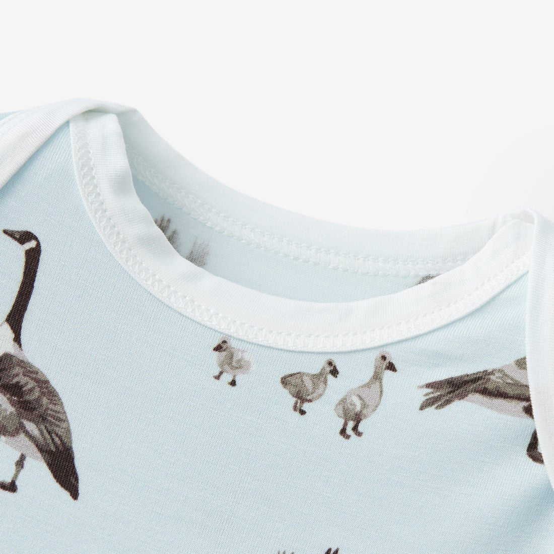 Milkbarn Luxe Stretch NB Gown & Hat Set Goose 0 - 3M - Princess and the Pea Boutique