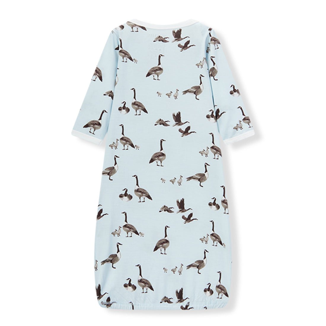 Milkbarn Luxe Stretch NB Gown & Hat Set Goose 0 - 3M - Princess and the Pea Boutique