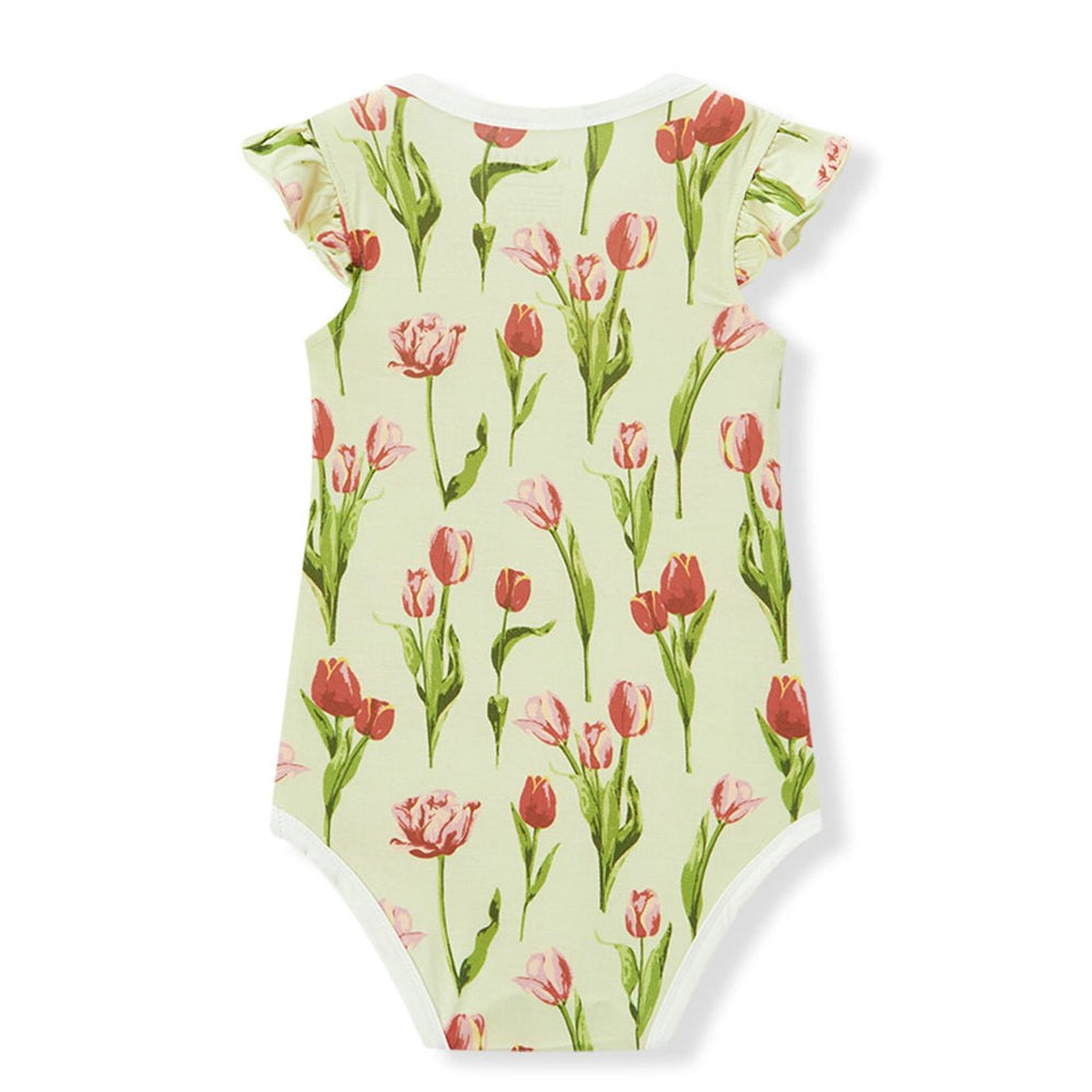 Milkbarn Luxe Stretch Ruffle One Piece Tulip - Princess and the Pea Boutique
