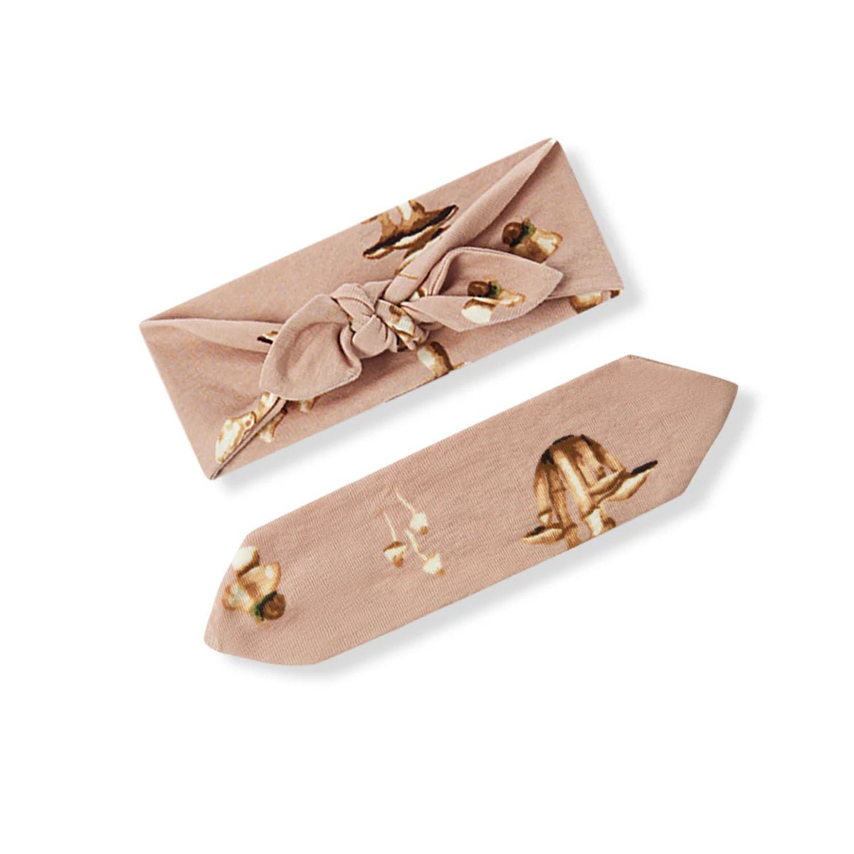 Milkbarn Mushroom Organic Cotton Knotted Headband - Princess and the Pea Boutique