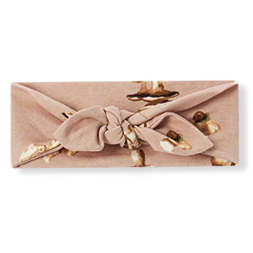 Milkbarn Mushroom Organic Cotton Knotted Headband - Princess and the Pea Boutique