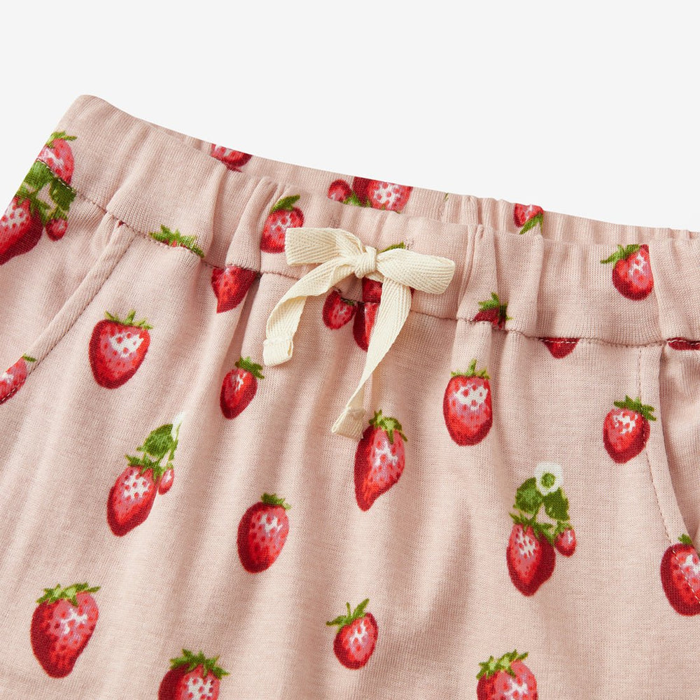 Milkbarn Strawberry Organic Cotton Jogger Pants - Princess and the Pea Boutique