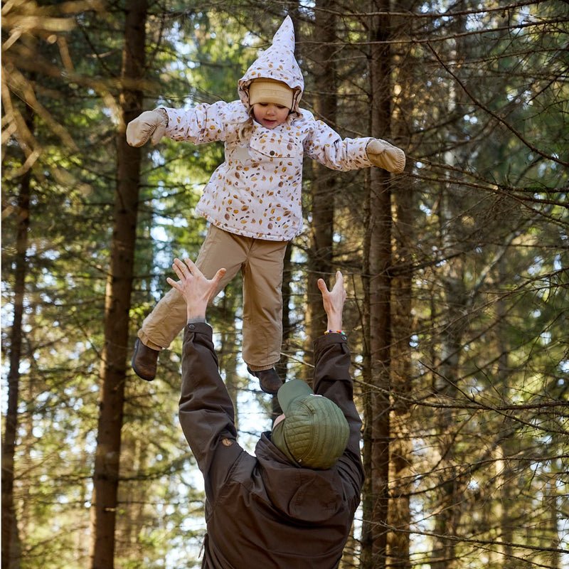 Mini A Ture - Wang fleece lined winter jacket - Falling winter leaf - Princess and the Pea Boutique