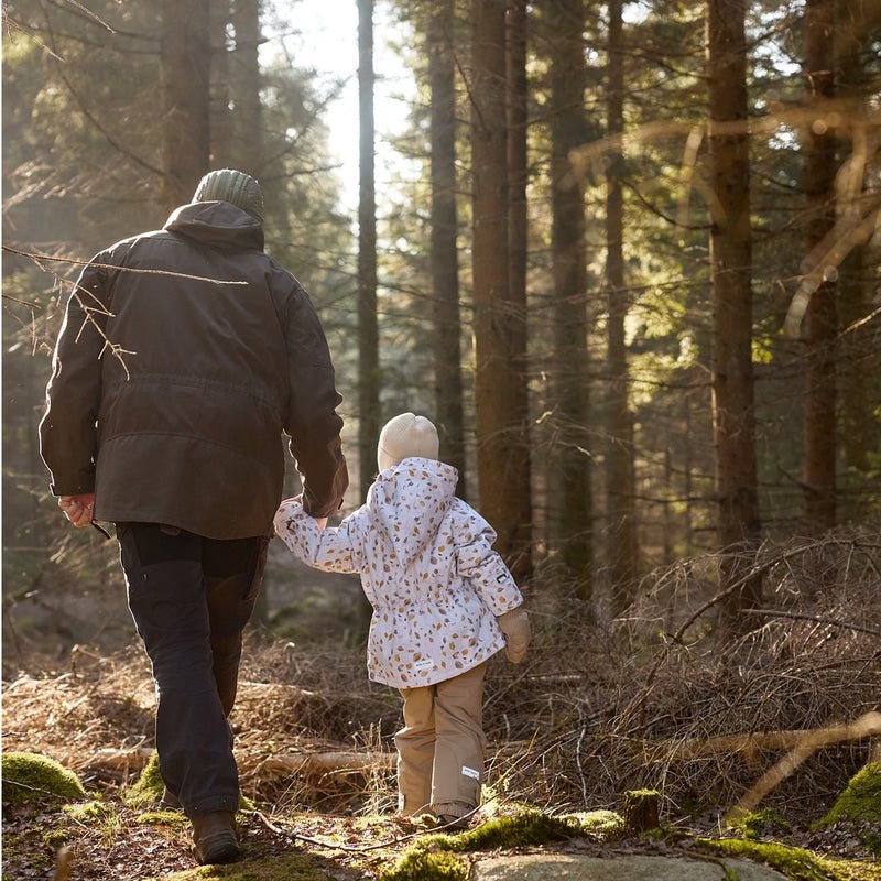 Mini A Ture - Wang fleece lined winter jacket - Falling winter leaf - Princess and the Pea Boutique