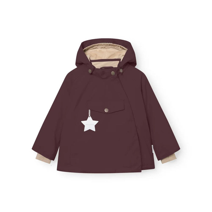 Mini A Ture - Wang fleece lined winter jacket - Fudge aubergine - Princess and the Pea Boutique