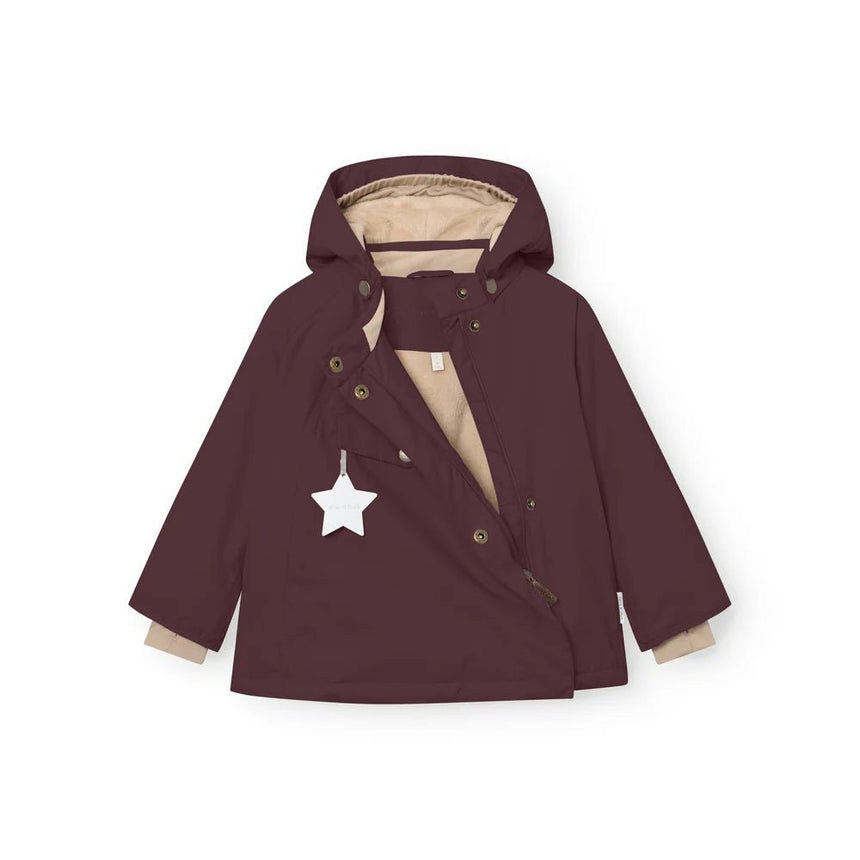 Mini A Ture - Wang fleece lined winter jacket - Fudge aubergine - Princess and the Pea Boutique