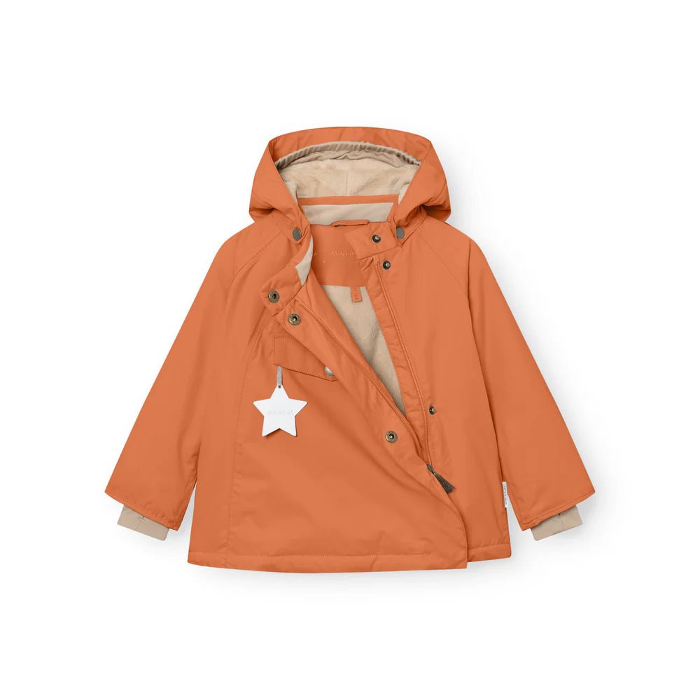Mini A Ture - Wang fleece lined winter jacket - Leather brown - Princess and the Pea Boutique