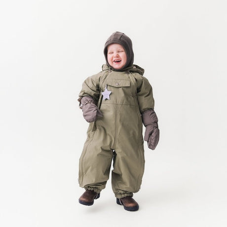 Mini A Ture - Wisti fleece lined snowsuit - Aloe green - Princess and the Pea Boutique