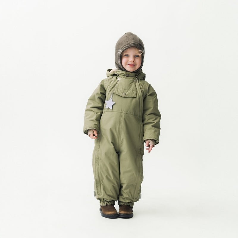 Mini A Ture - Wisti fleece lined snowsuit - Aloe green - Princess and the Pea Boutique