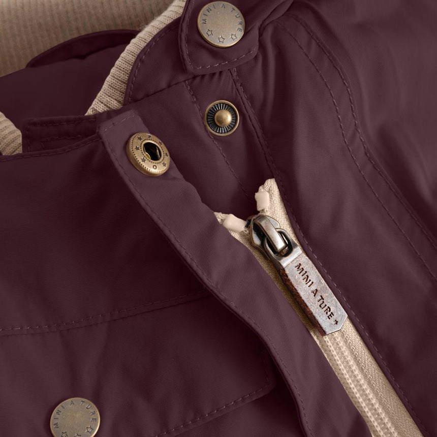 Mini A Ture - Wisti fleece lined snowsuit - Fudge aubergine - Princess and the Pea Boutique