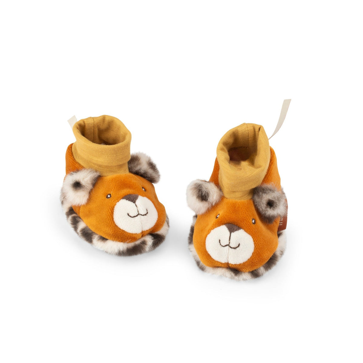Moulin Roty La Foret Mawa - Leopard Baby Slippers - Princess and the Pea Boutique