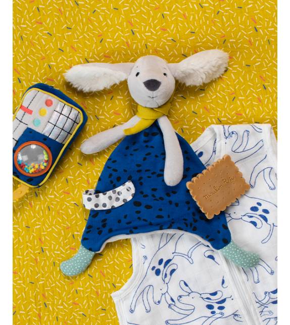 Moulin Roty Puce & Pilou - Biscuit Rubber Toy - Princess and the Pea Boutique