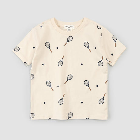 MTL - Racquet Print on Birch T-Shirt - Princess and the Pea Boutique