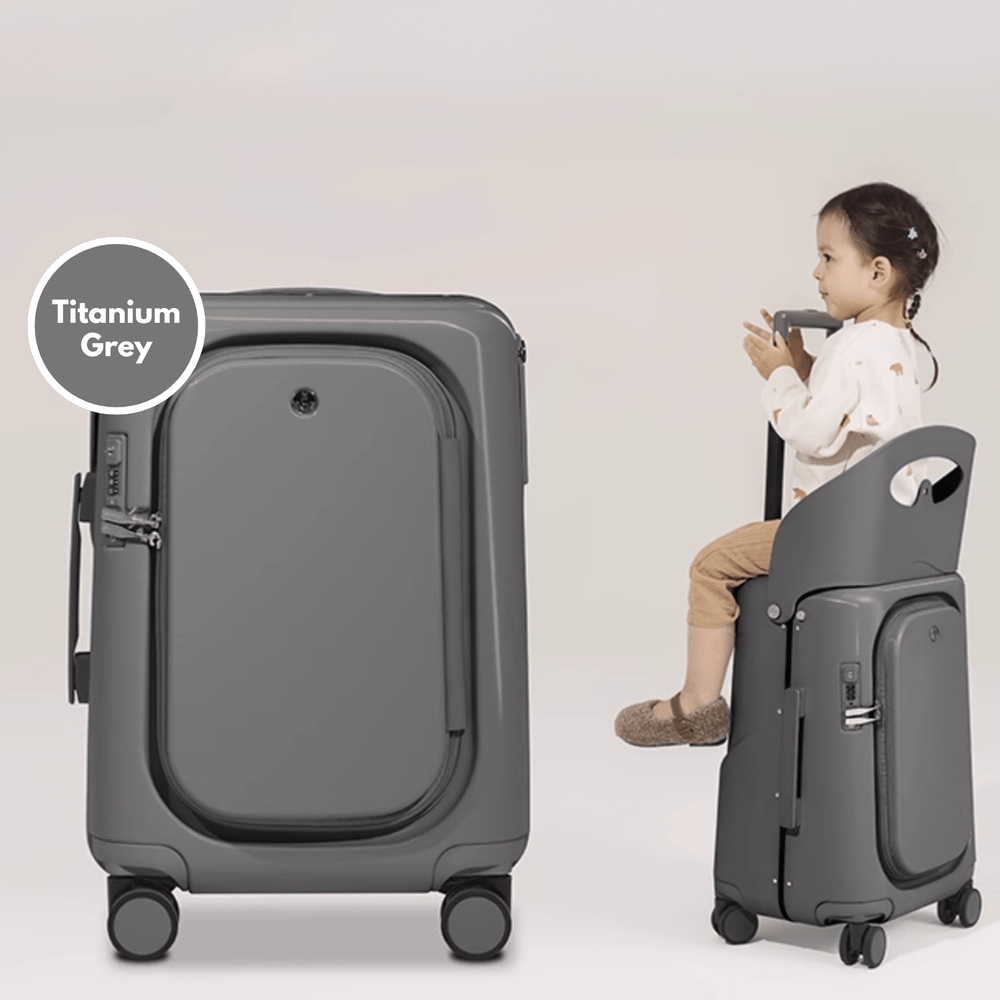 Multicarry 3.0 Ride - On Luggage – Travel Suitcase with Built - In Seat - Princess and the Pea Boutique