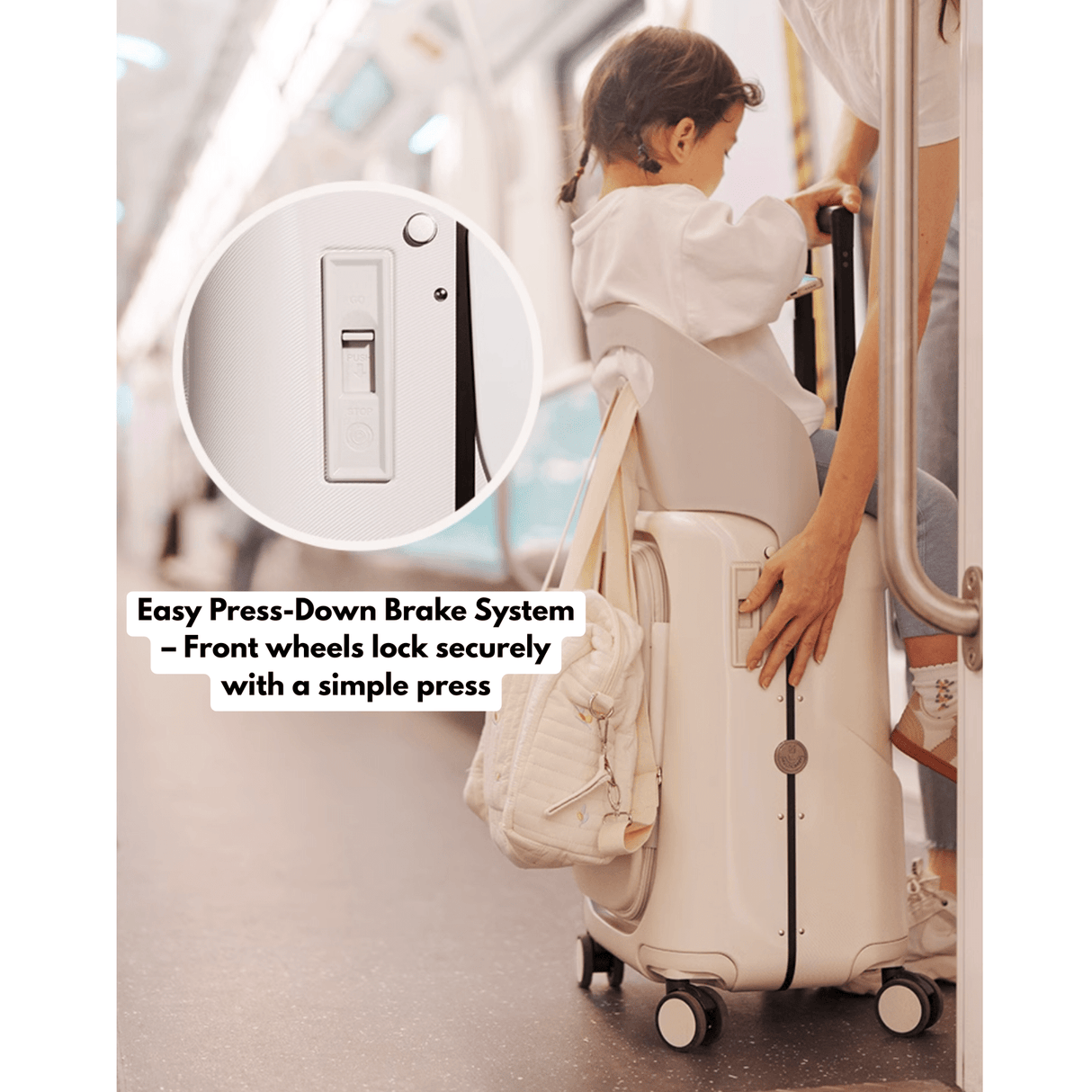 Multicarry 3.0 Ride - On Luggage – Travel Suitcase with Built - In Seat - Princess and the Pea Boutique