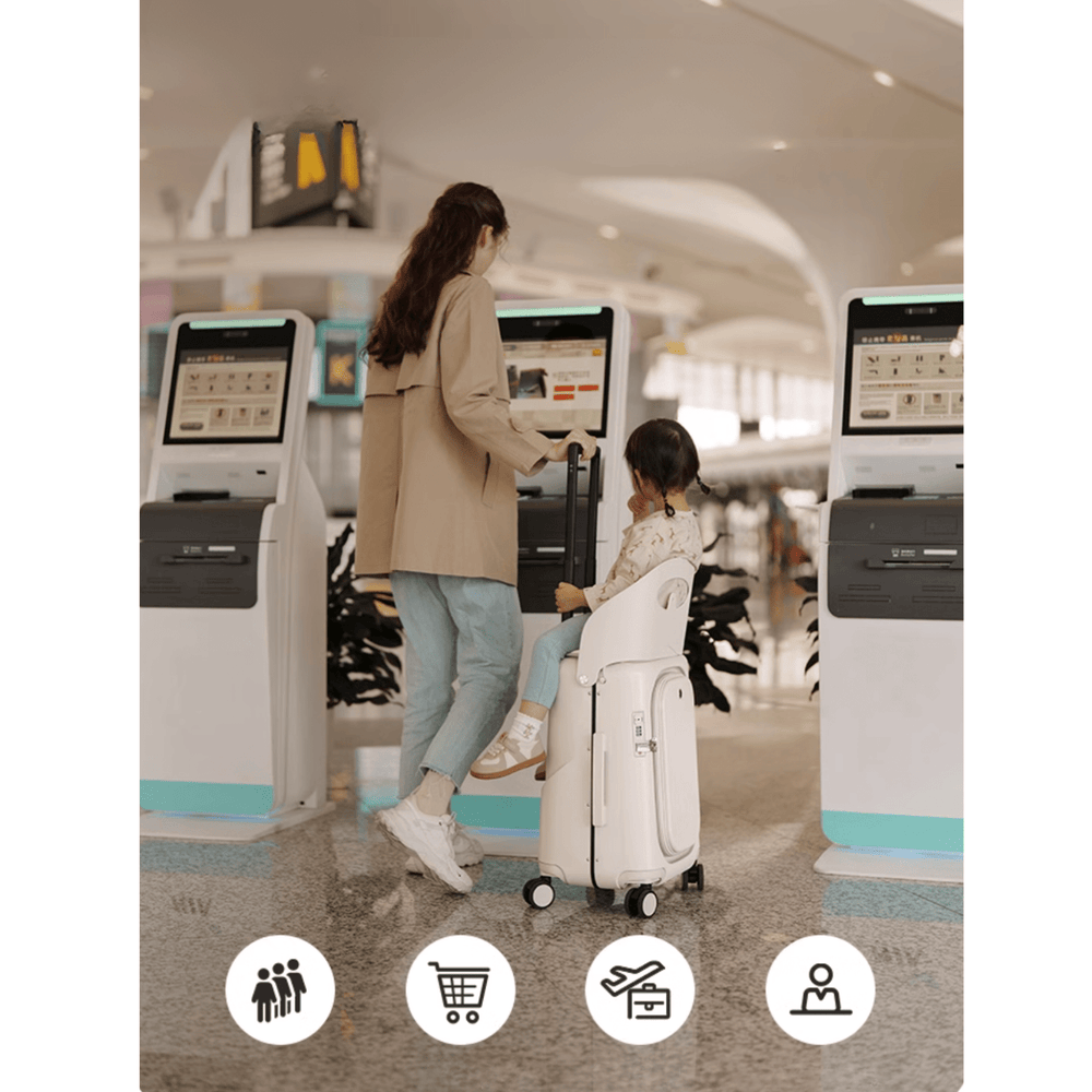 Multicarry 3.0 Ride - On Luggage – Travel Suitcase with Built - In Seat - Princess and the Pea Boutique