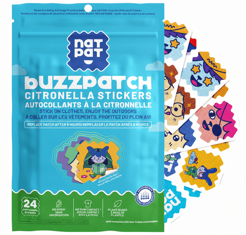 NATPAT Buzz Patch Citronella Stickers for Kids (24 Stickers) - Princess and the Pea Boutique