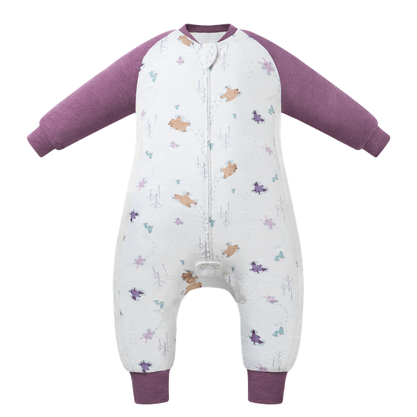 Nest Designs Bamboo Long Sleeve Footed Sleep Bag 2.5 TOG - Snow Angels - Princess and the Pea Boutique