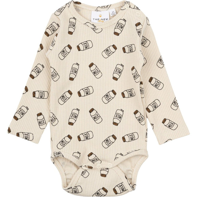 Nigel Long - sleeved Rib Bodysuit - White Swan AOP - Princess and the Pea Boutique