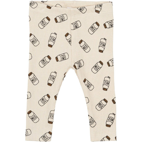 Nigel Rib Leggings - White Swan AOP - Princess and the Pea Boutique