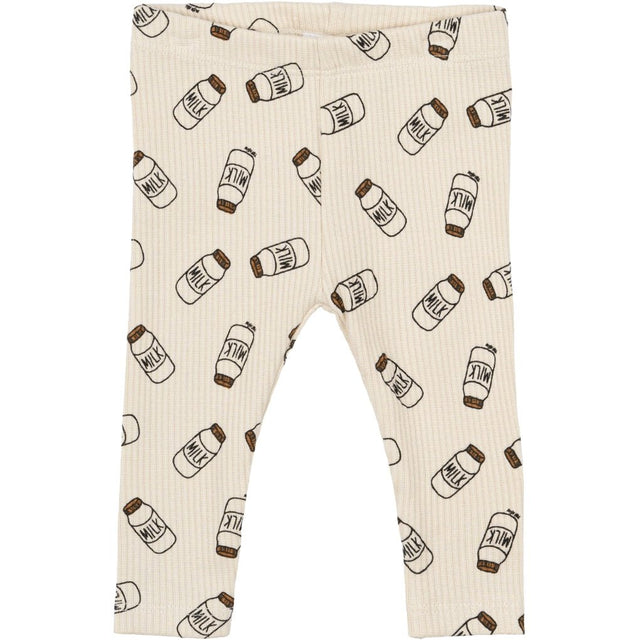Nigel Rib Leggings - White Swan AOP - Princess and the Pea Boutique