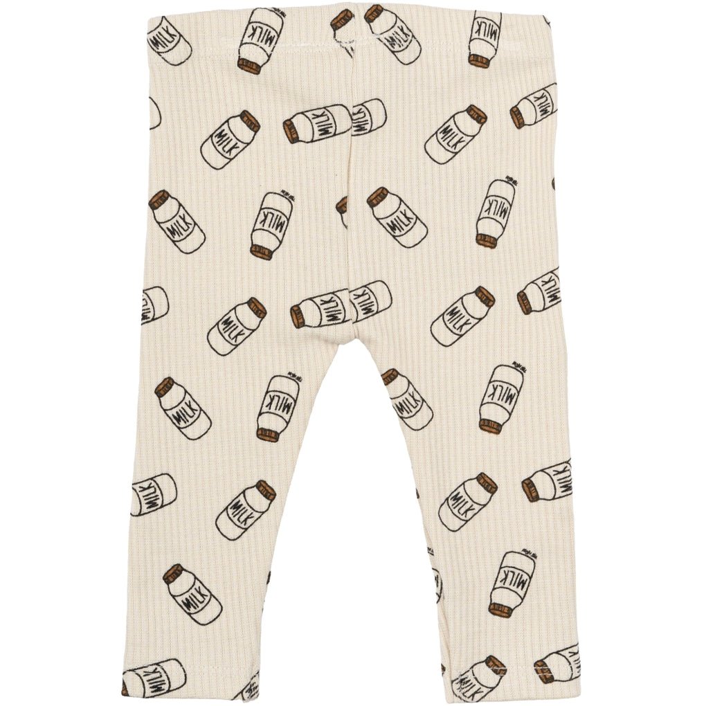 Nigel Rib Leggings - White Swan AOP - Princess and the Pea Boutique