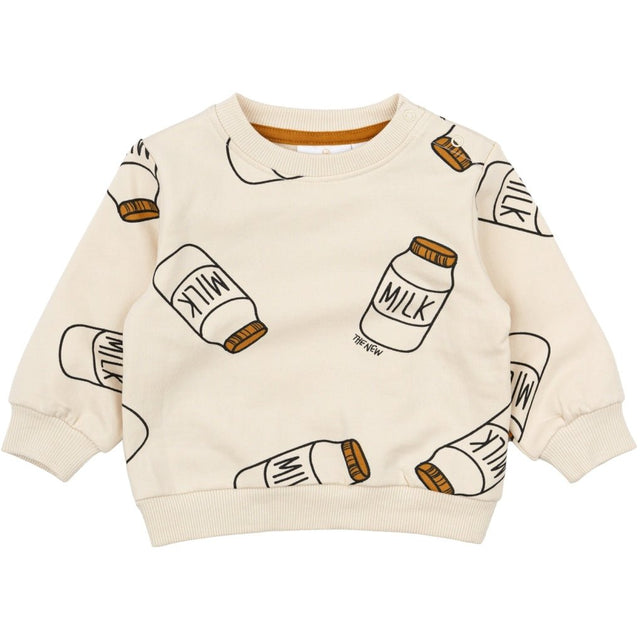 Nilos Sweatshirt - White Swan AOP - Princess and the Pea Boutique
