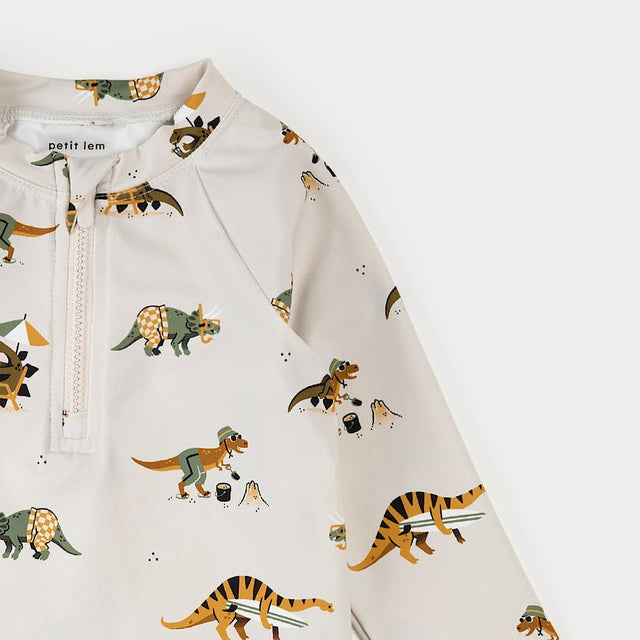 Petit Lem Beach Dinos & Sage Rashguard Set - Princess and the Pea Boutique