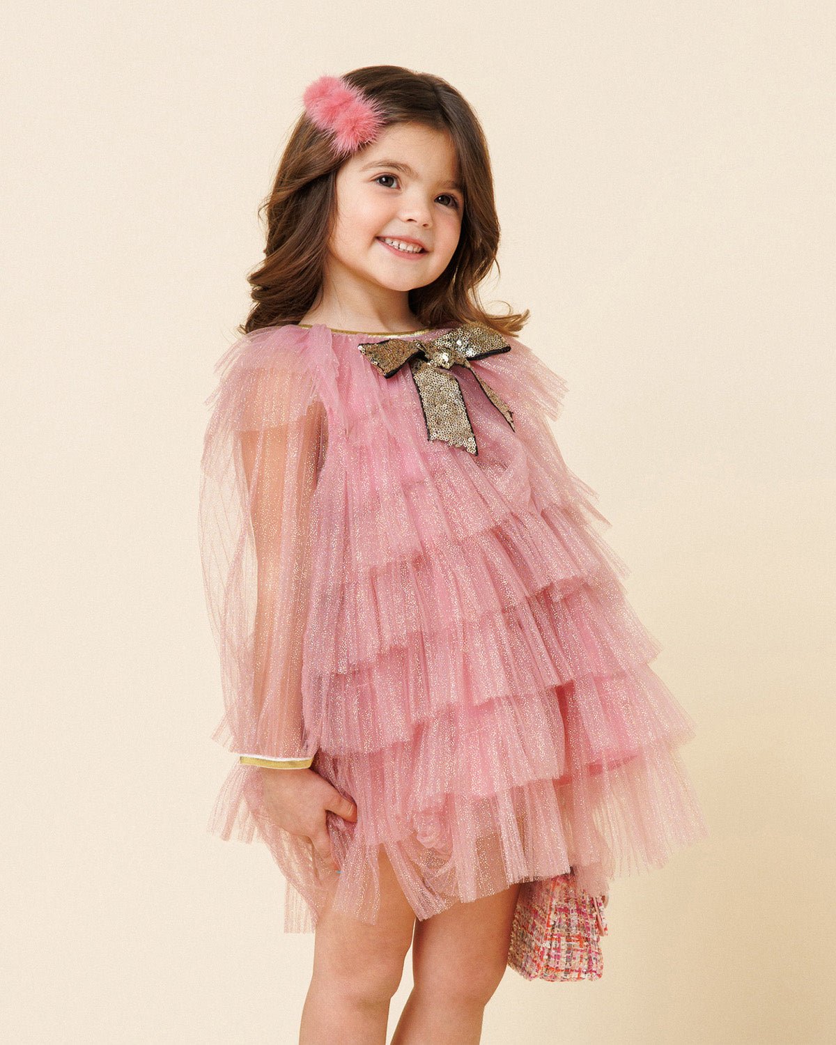 Petite Hailey Anny 6 Layered Tutu Dress Pink - Princess and the Pea Boutique