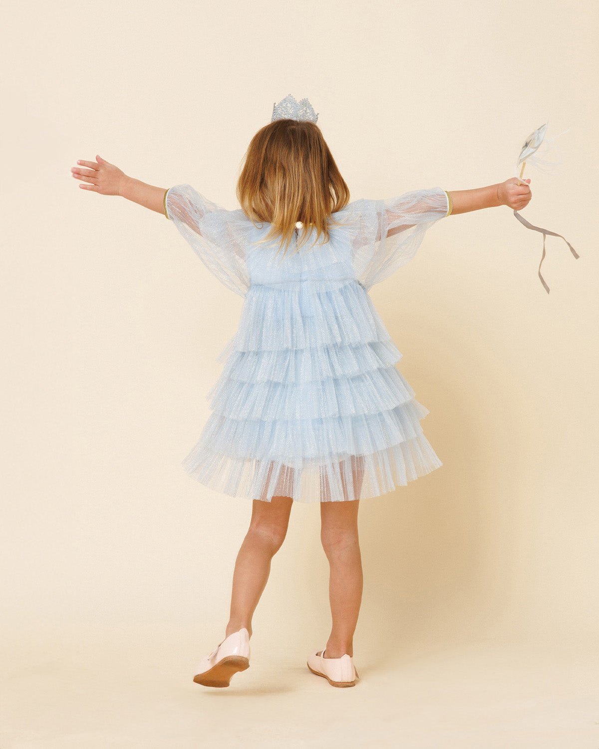 Petite Hailey Anny 6 Layered Tutu Dress Sky Blue - Princess and the Pea Boutique