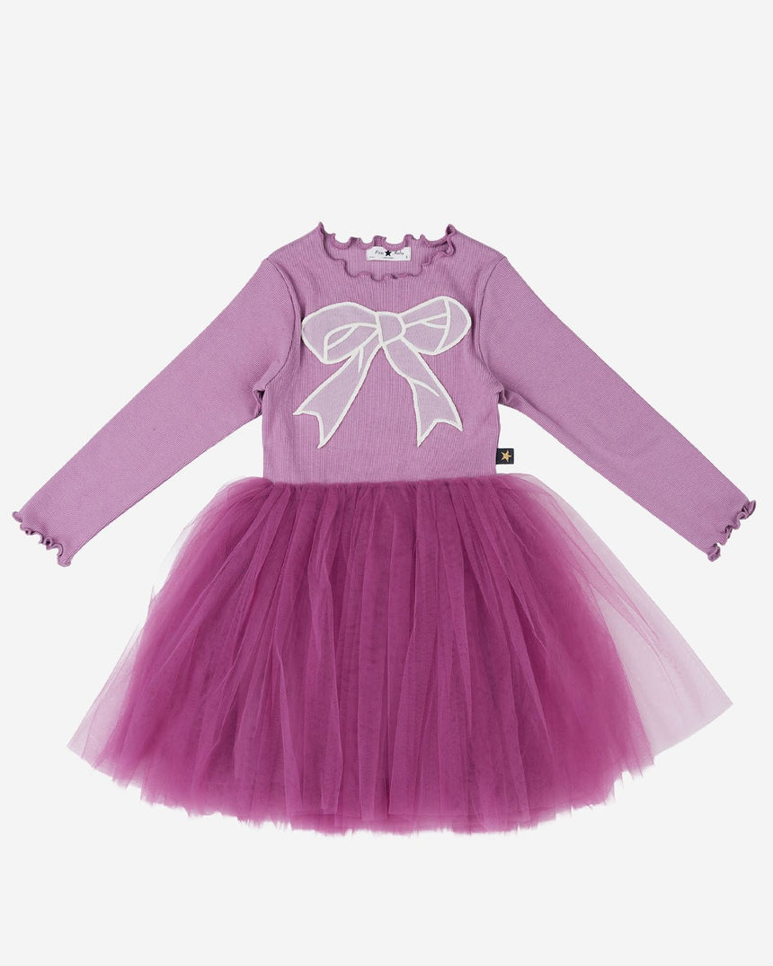 Petite Hailey Emi Bow Tutu - Purple - Princess and the Pea Boutique