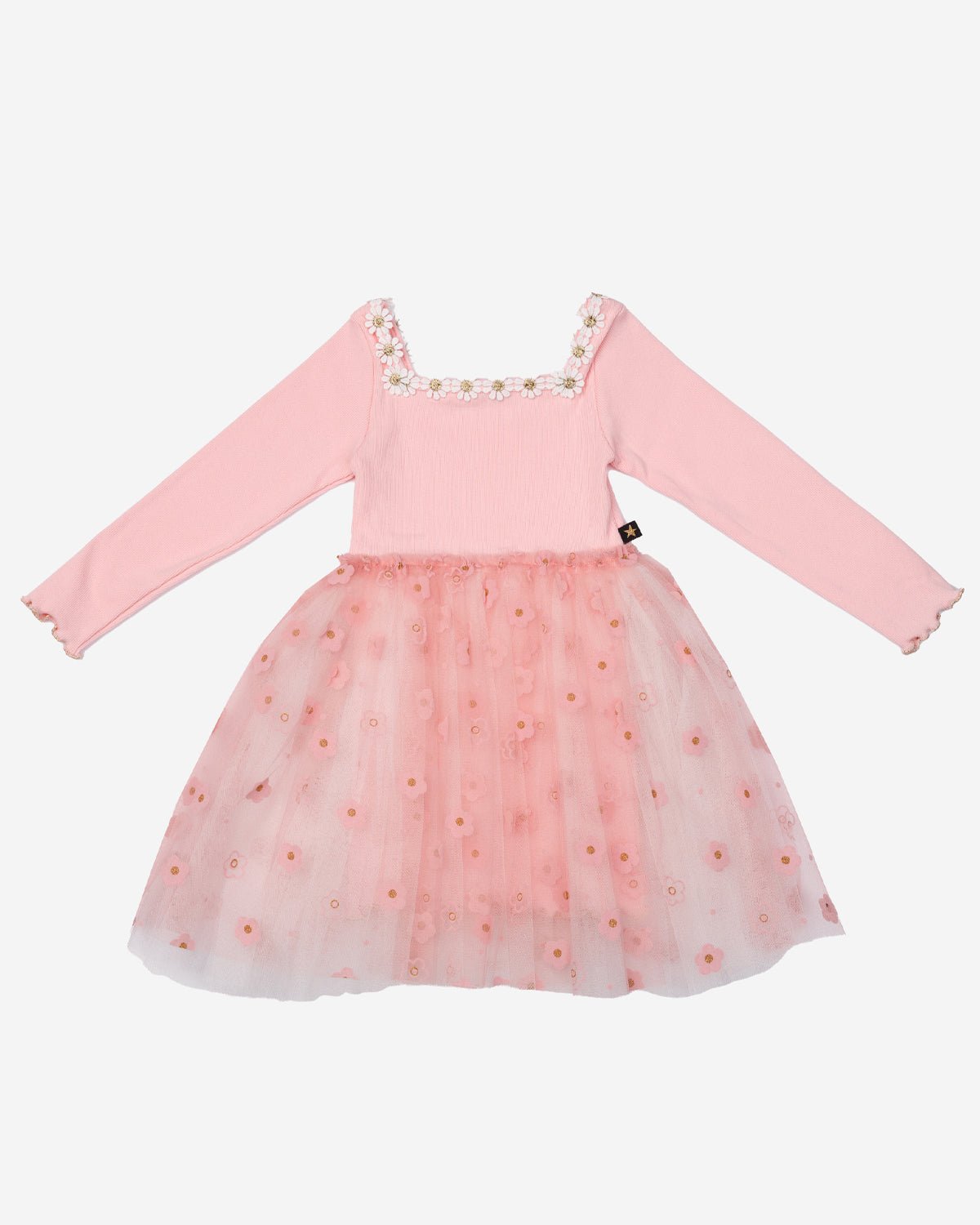 Petite Hailey Flower Lace Tutu Dress Pink - Princess and the Pea Boutique