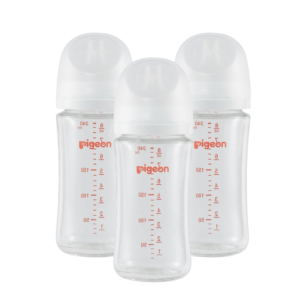 Piegon Glass Bottle 8oz (3 - Pack) with M Nipple (3M+) - Princess and the Pea Boutique