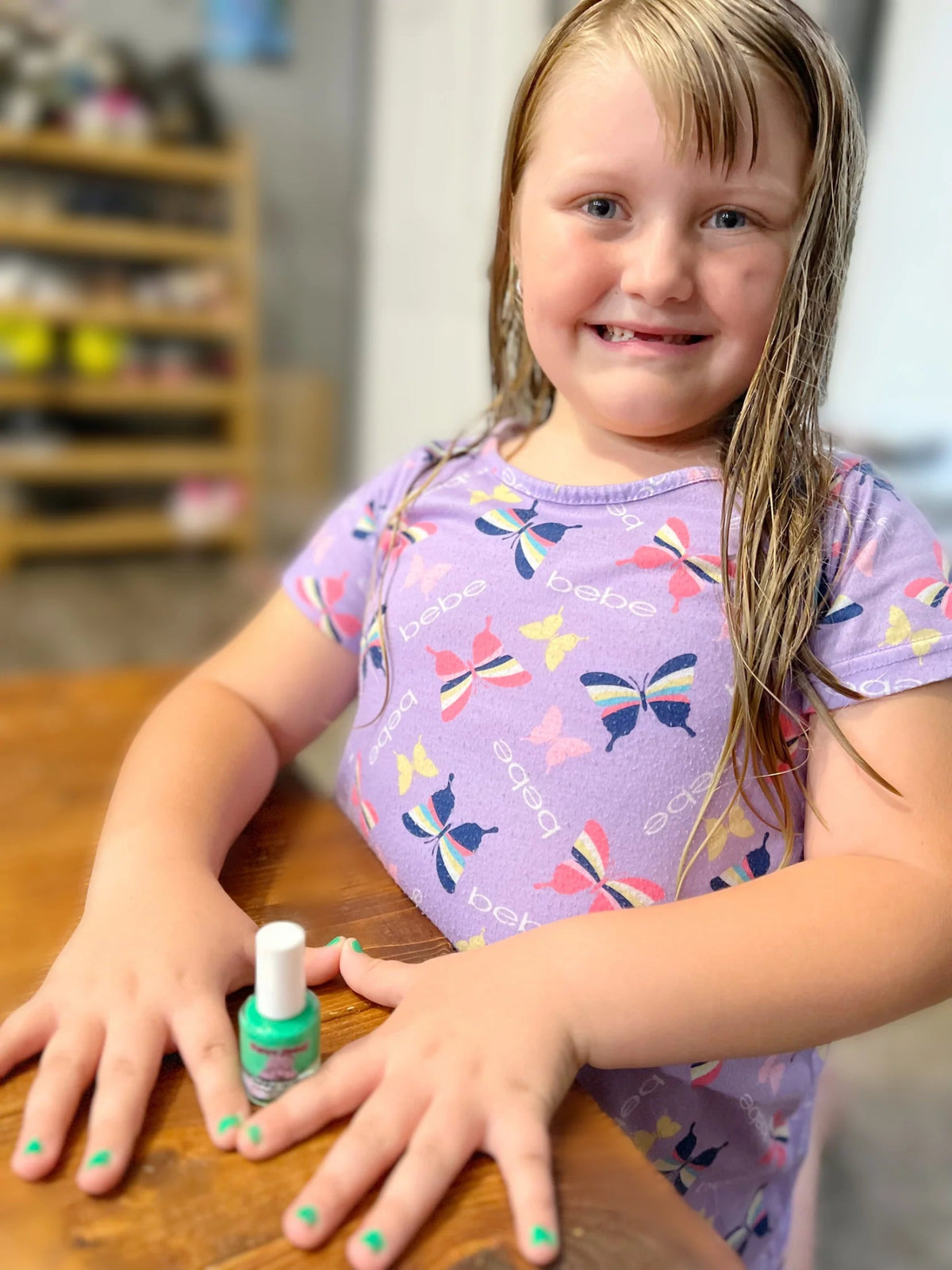 Piggy Paint Awesome Blossom - Matte Green - Princess and the Pea Boutique